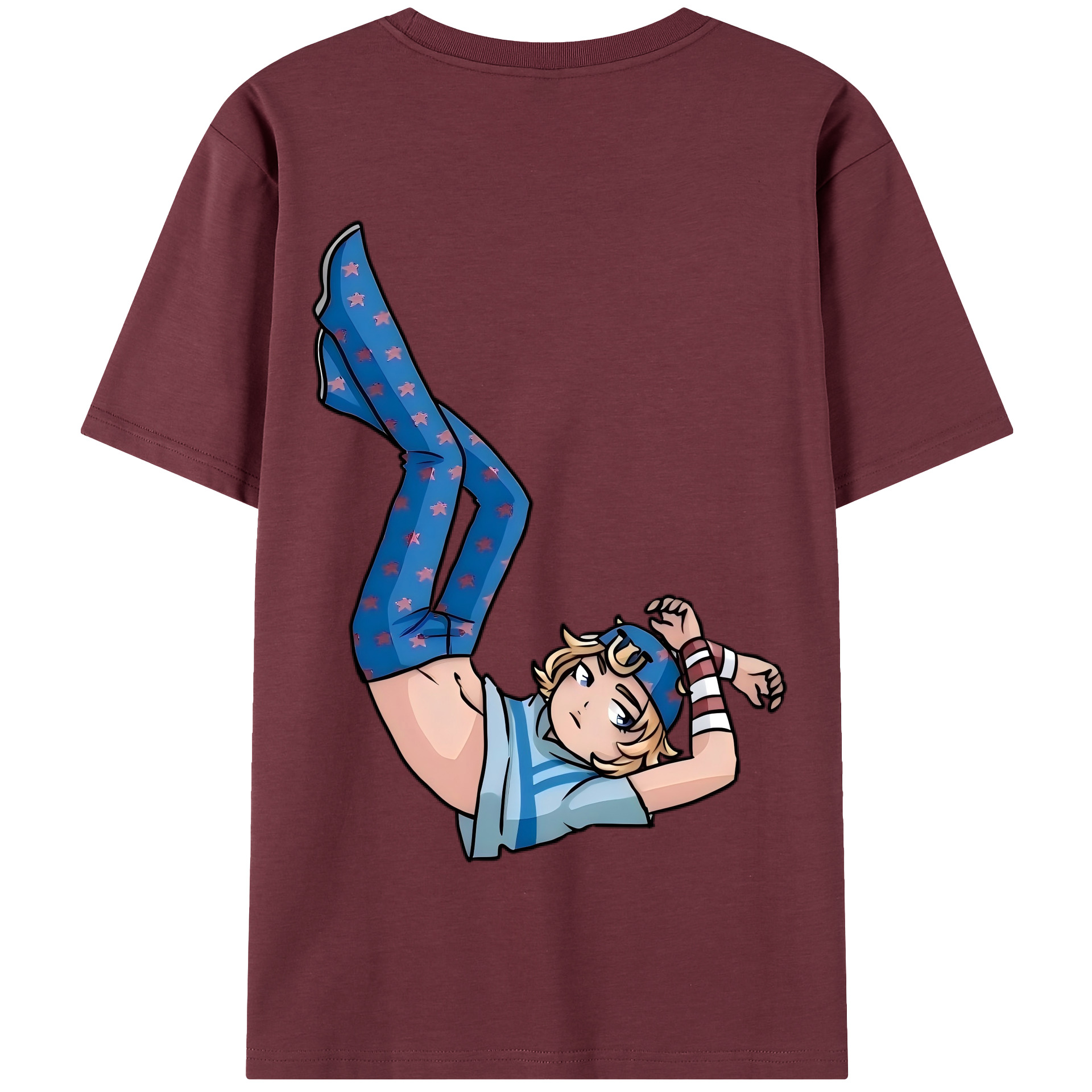 （画像用） ジョジョの奇妙な冒険 グイード?ミスタ JoJo's Bizarre Adventure Guido Mista 綿100％半袖Tシャツ（背面プリント）
